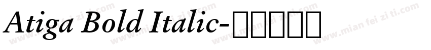 Atiga Bold Italic字体转换